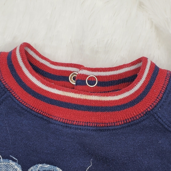 Vintage Disney Kids Navy Blue Pooh Sweatshirt With Pants 18 Months - Picture 5 of 11